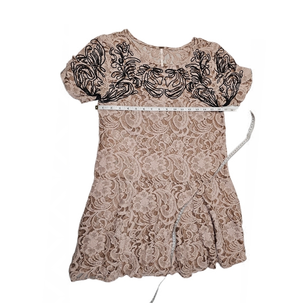Free People Pink Beautiful Dreamer Blush Lace Tunic Dress - Picture 10 of 13